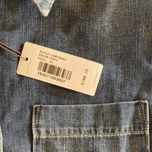 Adriano Goldschmied AG Cade Chambray Shirt NWT - Picture 11 of 12